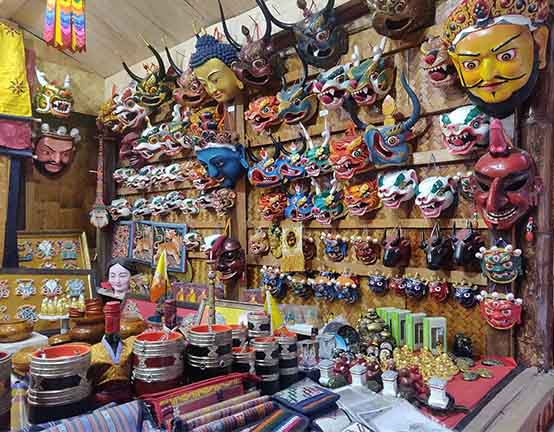 handicraft products hanging