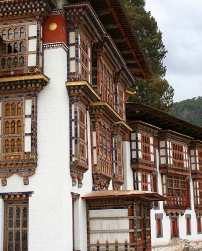 monastery white and red color