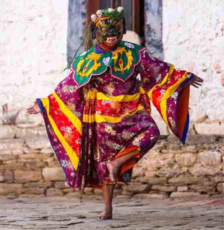 mask dance one men wearing colorful outfit
