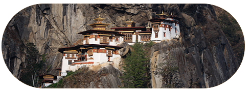 dzong on the side of hill